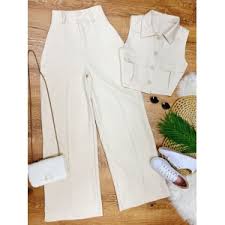 Conjunto Calca e Colete Carmen Palha