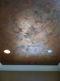 Knock Down Textured Finish With Metallic Waxes On Ceiling By Debbie Houchens Interiors Knockdown Texture Walls Ceiling Art Faux Painting