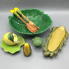 Saladier Ou Grand Plat Coupe A Fruits Barbotine Porcelaine Faience Ceramique Vintage Pour Desser Kitchen Accessories Decor Lemon Kitchen Decor Ceramic Kitchen