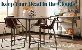 A counter height chair or bar stool will have a seat height of 18 to 24 inches. Counter Height Dining Room Sets In Dfw Finally Home Furnishings