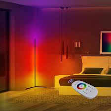 In areas like a living room, dimmable led ceiling fan lights and movable led track lighting give you the flexibility to adjust lighting as needed. Buy Corner Floor Lamp Home Rgb Mood Lighting For Living Room Bedroom Ambient Color Changing Light With Remote Minimalist And Modern Style Online In Turkey B08tch7t57