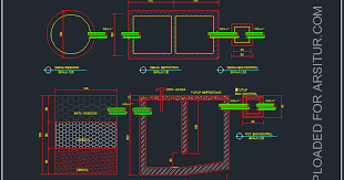 Konsep septic tank yang akan dibangun adalah septic tank komunal. Detail Septic Tank Contoh Gambar Autocad Dwg
