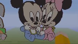 Baby Mickey And Minnie Mouse Disney Minecraft Pixel Art Disney Minecraft Baby Mickey Mickey