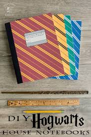 Cute patterned fabric or scrapbook paper; Diy Hogwarts Inspired Notebooks A Harry Potter Craft Idea