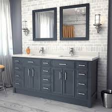Calais 75 Pepper Gray Double Sink Vanity By Studio Bathe Double Sink Vanity Double Vanity Bathroom Double Sink Bathroom Vanity