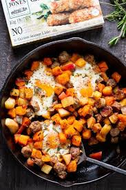 This post contains affiliate links. Butternut Apple And Chicken Sausage Hash Paleo Whole30 Chicken Sausage Recipes Dinners Chicken Sausage Chicken Sausage Recipes