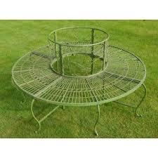 Banc Tour D Arbre En Fer Forge Finition Vert Antique Arbre Metallique Fer Forge Couleur Vert