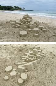 Geometric Sand Castles By Calvin Seibert Sand Castle Outdoor Art Environmental Art