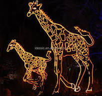 christmas light giraffe