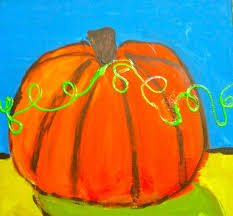 Zucca Di Halloween Disegno Pittura Con Colori Acquarello E Bordi Marroni Zucca Halloween Decorazioni Halloween Halloween