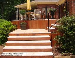 Finally, if you still can't decide between a stone patio and a wooden deck, keep in mind that wood products and natural stone work very well together, both artistically and stylistically. Wood To Stone Decks Decking Materials