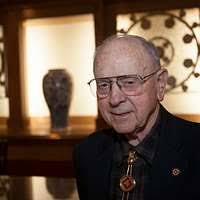 Jack Farris, a retired military veteran views the new