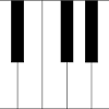 Weiße und schwarze klaviertastatur, digitales klavier, musikalische tastatur. 1