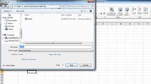In the save as dialog box, please click tools > general options. How To Save Excel 2010 As Read Only Youtube