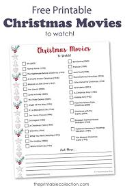 Free Printable Christmas Movie List In 2020 Christmas Movies List Free Christmas Printables Free Christmas Movies