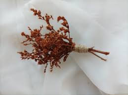 Burnt Orange Wedding Groom Boutonniere/ Burnt Orange Best Man Boutonniere/  Burnt Orange Wedding Bouquet/rustic Wedding Best Man Boutonniere