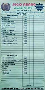 Many menu you can try. Menu Sego Abang Lombok Ijo Ngampilan Yogyakarta Kuliner Traveloka