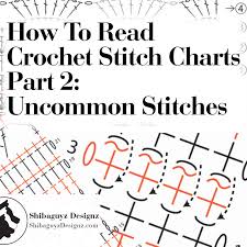 how to read crochet stitch charts part 2 uncommon stitches