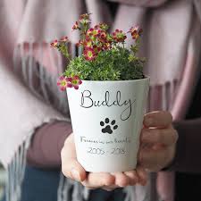 Orders placed after december 10th will arrive after christmas. Pet Memorial Personalised Plant Pot Personalized Pet Memorial Pet Memorial Gifts Death Of A Pet