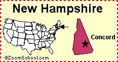 339 miles or 546 km. New Hampshire Facts Map And State Symbols Enchantedlearning Com