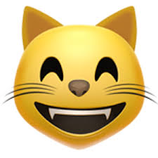 Grinning Cat Face With Smiling Eyes Cat Emoji Cat Face Cat Clipart