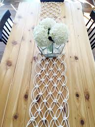 The Weather In Tulsa Has Been Wonderful These Last Few Weeks And It Has Me Thinking About Spring And Summer Macrame Table Runner Table Runner Diy Macrame Diy