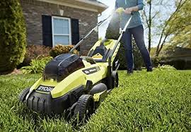I may never go back to gas powered lawn equipment after this. Amazon Com Ryobi 13 In One 18 Volt Lithium Ion Cordless Battery Walk Behind Push Lawn Mower 4 0 Ah Battery Charger Included Garden Outdoor