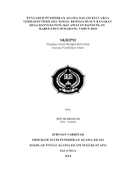 Misalnya dalam sebuah jurnal disebutkan pengenai penulisan judul yang harus berupa huruf kapital pada awal kata sedangkan pada kata hubung menggunakan hirif kecil dengan jumlah maksimum kata yang ada pada. Contoh Skripsi Bab 1 Pendidikan Agama Kristen Ide Judul Skripsi Universitas