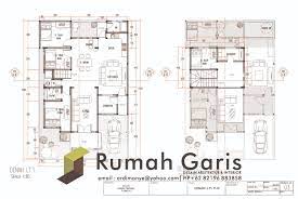 Denah Rumah 2 Lantai Luas Tanah Dan Tipe Diagram Floor Plans Furniture