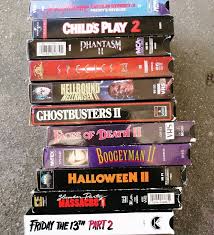Look Mom I Made A Stack Of Vhs Just Like Everybody Else Except They Re All Part 2 Kids Playing Vhs Horror Movies