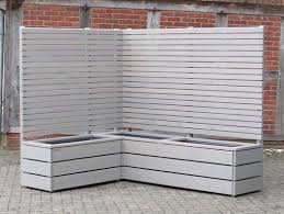 Pflanzkasten Holz Ecke Mit Sichtschutz Transparent Geolt Grau Pflanzkasten Holz Pflanzkasten Sichtschutz Holz