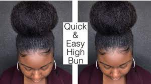 Hair bun hair piece human hair bun scrunchies real hair updo hairpieces remy hair bun donot elegant chignon with stretchy elastic rubber band for women 2pcs 46g #04 medium brown. Quick And Easy High Bun On Natural Hair Youtube