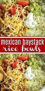Mexican Haystack Rice Bowls Dinner One Pot Rice Bowls Mexican Haystack Rice Bowls Are A One Pot Mexican Food Recipes Flavorful Beef Rice Bowls Recipes