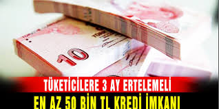 Yapı kredi'nin 36 aya kadar taksitlendirilebilen ihtiyaç kredisinin geri ödeme planını oluşturmak, kredi aylık taksitlerini hesaplatmak ve kredi masraflarını grafik üzerinden detaylı olarak incelemek için aşağıda yer alan yapı kredi 3 ay ertelemeli yeni yıl kredisi hesaplama aracına çekmek. Vakifbank Teb Bankasi Yapi Kredi Ile Tuketicilere 3 Ay Ertelemeli 36 Ay Vadeli 50 Bin Lira Kredi Kampanyasi