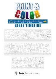 printable bible timeline kids can color display great for