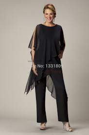2014 Mother Of The Bride Pant Suits Perfect Combination Pleat Short Sleeve Plus Size Outfits Chiffon 3 Pieces Cr Pantalones De Fiesta Pantalones De Vestir Moda