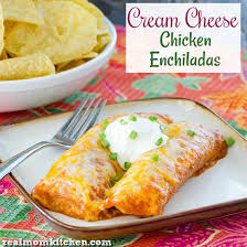 Cream Cheese Chicken Enchiladas Real Mom Kitchen Recipe Cream Cheese Chicken Enchiladas Cream Cheese Chicken Enchiladas
