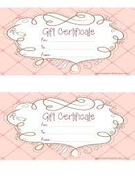 Printable Happy Birthday Gift Certificate Template Free Free Printable Pink Gift Certificate With A Brown Drawing Gift Card Template Free Printable Gift Certificates Free Gift Certificate Template