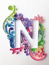 Custom Made Quilling Letter Notebook Journal Letras Quilling Ideias Quilling Artesanato Quilling