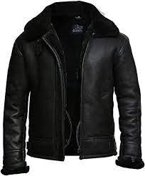 New Brandslock Mens Aviator Real Shearling Sheepskin Leather Bomber Flying Jacket Mens Coats Jacket 4 Men S Leather Jacket Leather Jacket Men Leather Jacket