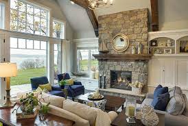 Hgtv.com showcases the contemporary living room at hgtv dream home 2014, which features a warm neutral color palette, while a vaulted ceiling and exposed structural beams add an industrial design touch. Inspiring Lake House Interiors Home Bunch Interior Design Ideas