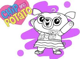 Mr potato coloring page coloringcrew com. Chip And Potato How To Draw For Kids Learn Colors Cartoon Coloring Pages For Children Youtube