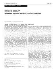 Describe the value of beneficial insects. Pdf Determining Degree Day Thresholds From Field Observations