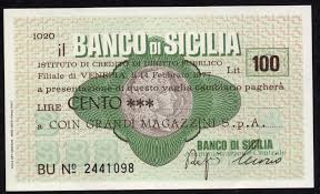 MINI ASSEGNI - Banco di Sicilia - 100L. SPL+ Diverse intestazioni #MKN |  eBay