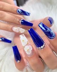 We've put together a list of our favorite coffin nails to give you enough nail ideas to last until the end of time. The Best Coffin Nails Ideas That Suit Everyone Royal Blue Nails Designs Blue Ombre Nails Royal Blue Nails
