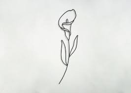 Callas Flower Black Wire Sculpture Metal Modern Sculpture Etsy Lily Flower Tattoos Lily Tattoo Calla Lily Tattoos