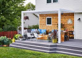 Why stop at just one outdoor patio design if you have the space to enjoy several? 16 Attached Pergola Ideas To Boost Shade And Style Better Homes Gardens