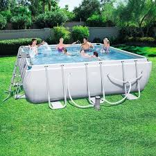 Bestway Power Steel 14 X 14 X 48 Square Frame Swimming Pool Set Walmart Com Square Pool Pool Swimming Pools