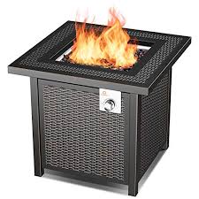 Maybe you would like to learn more about one of these? Review For Ot Qomotop 28 Propane Fire Pit Table 50 000 Btu Auto Ignition Fire Pit Rattan Wicker Look Square Fire Table With Lid Csa Safety Certification Adjustable Flame