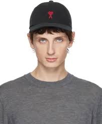 Ami Paris Black Ami De CœUr Cap In Black/001